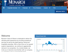 Tablet Screenshot of monarchcasino.com